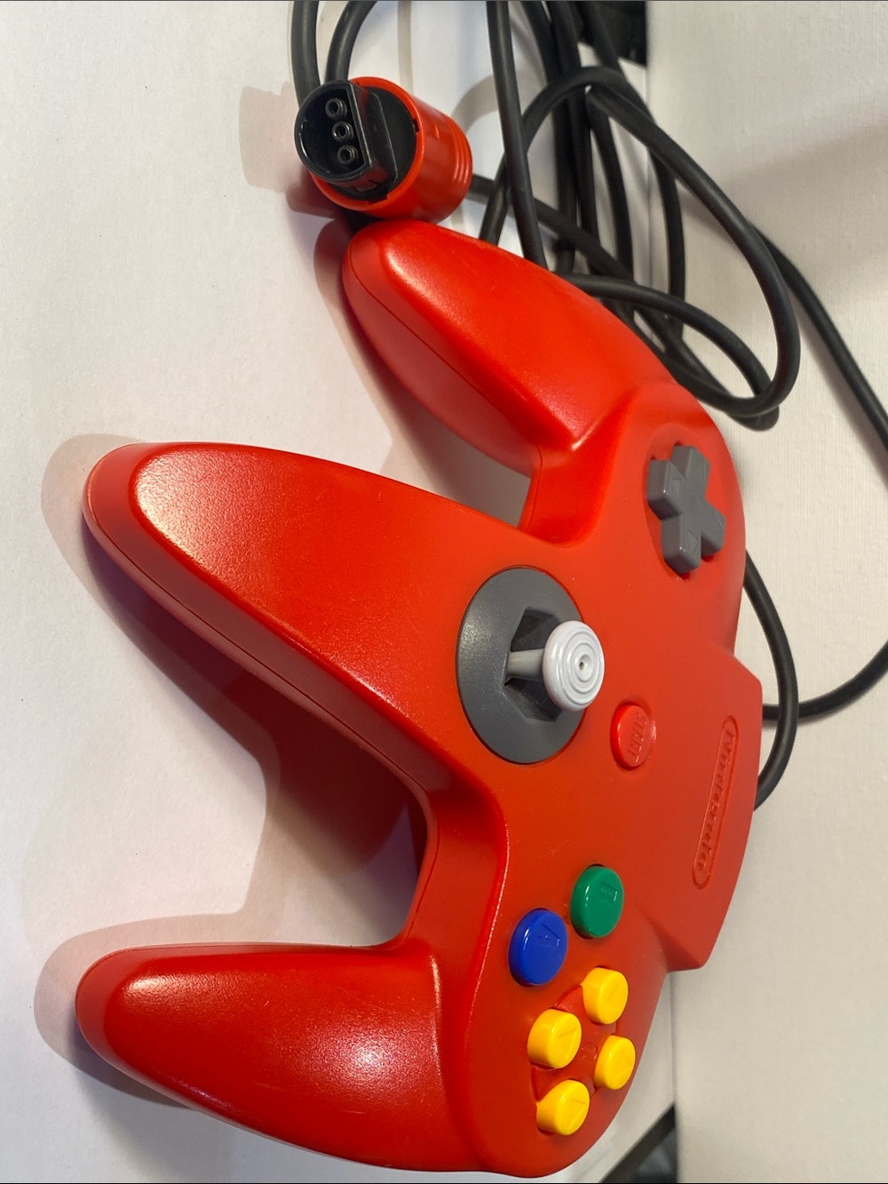 Nintendo Red N64- Wired Controller with Multicolor Buttons